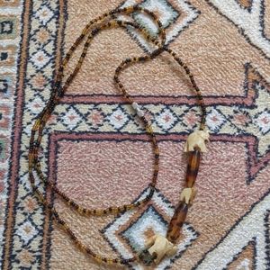 Carved Ivory Elephant Necklace